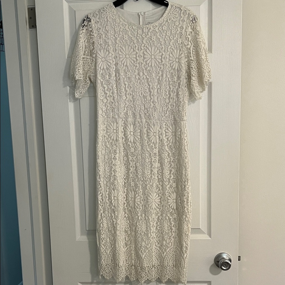 Elegant Lace White Dress